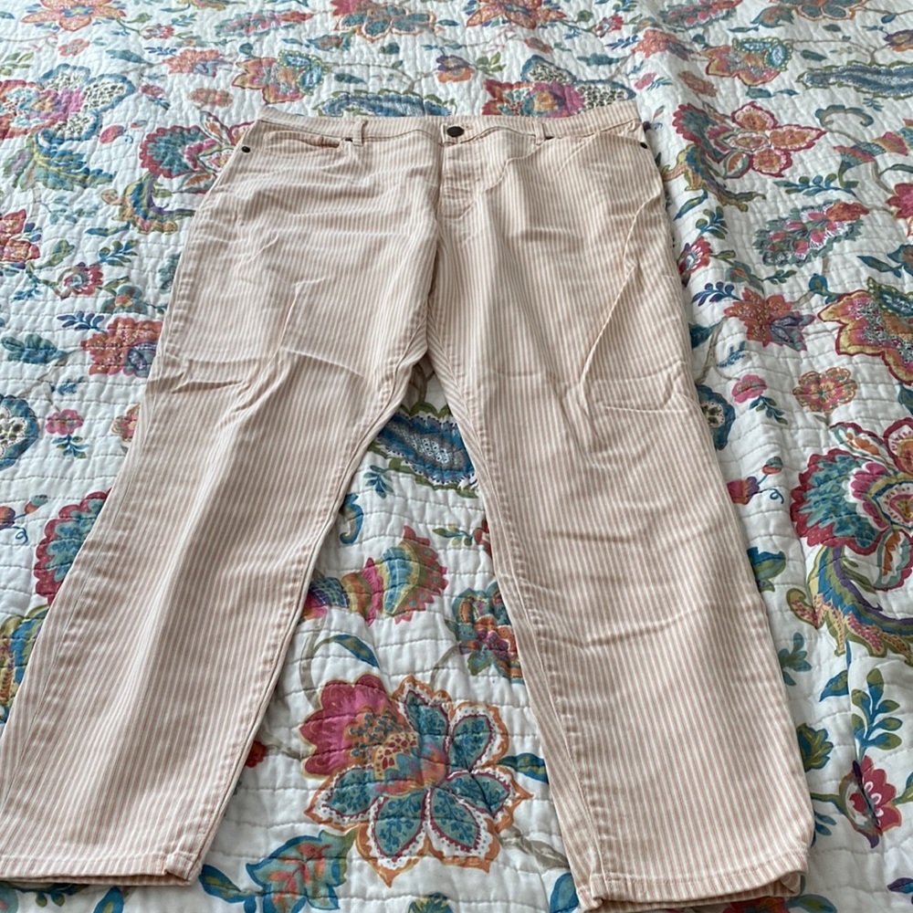 Loft modern skinny ankle pants, stripes, NWOT, SZ 32